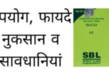Silicea 6x Uses in Hindi –  उपयोग, फायदे, नुकसान, खुराक व सावधानियां